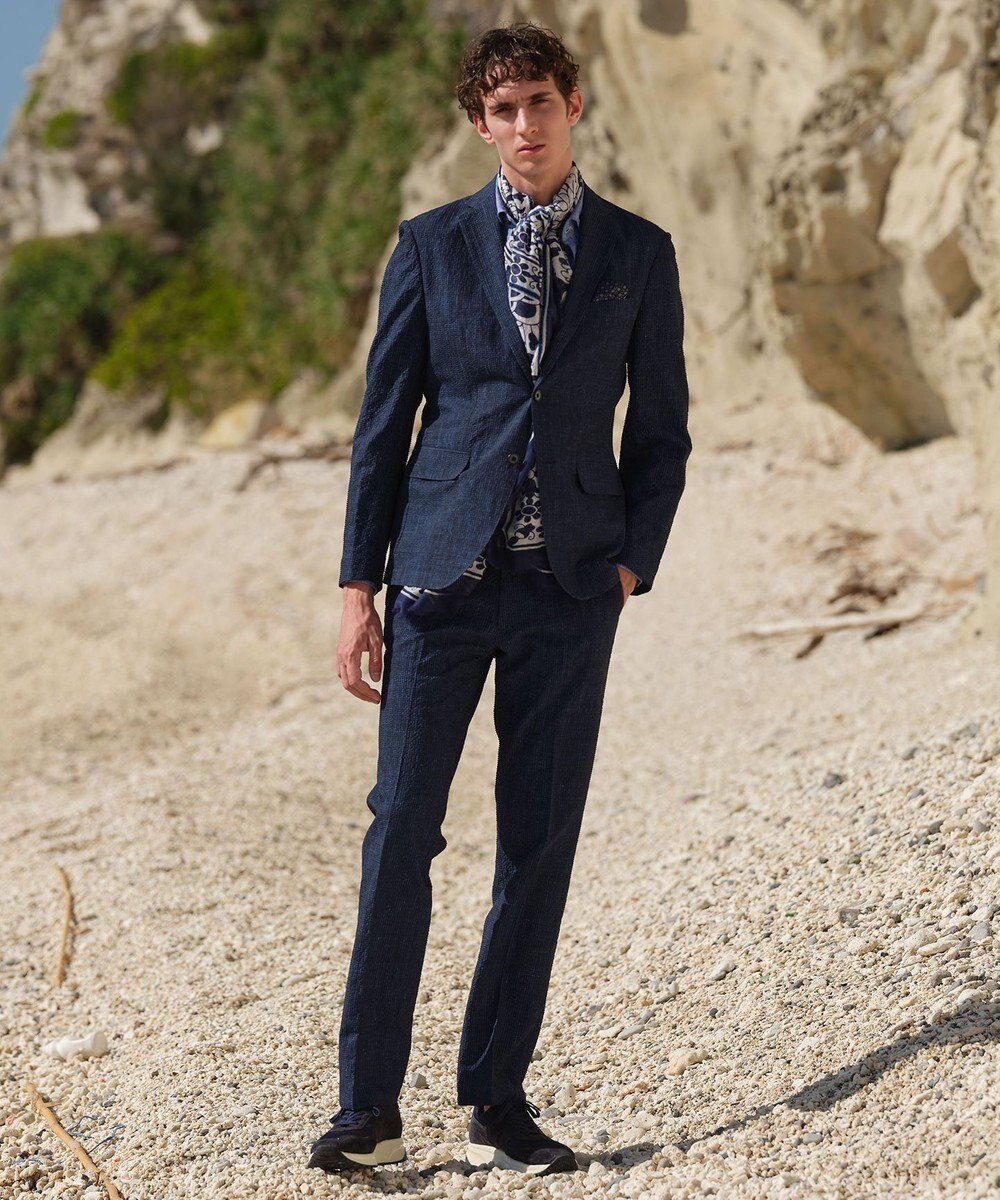 JOSEPH ABBOUD 【ウエストも伸びる！ストレッチ・洗える・軽量・防しわ・速乾・エコ撥水】ライトウェーブ パンツ 