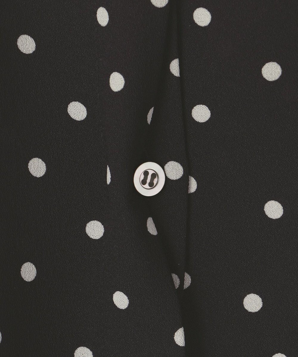 組曲 ドットジョーゼットプリント ブラウス 