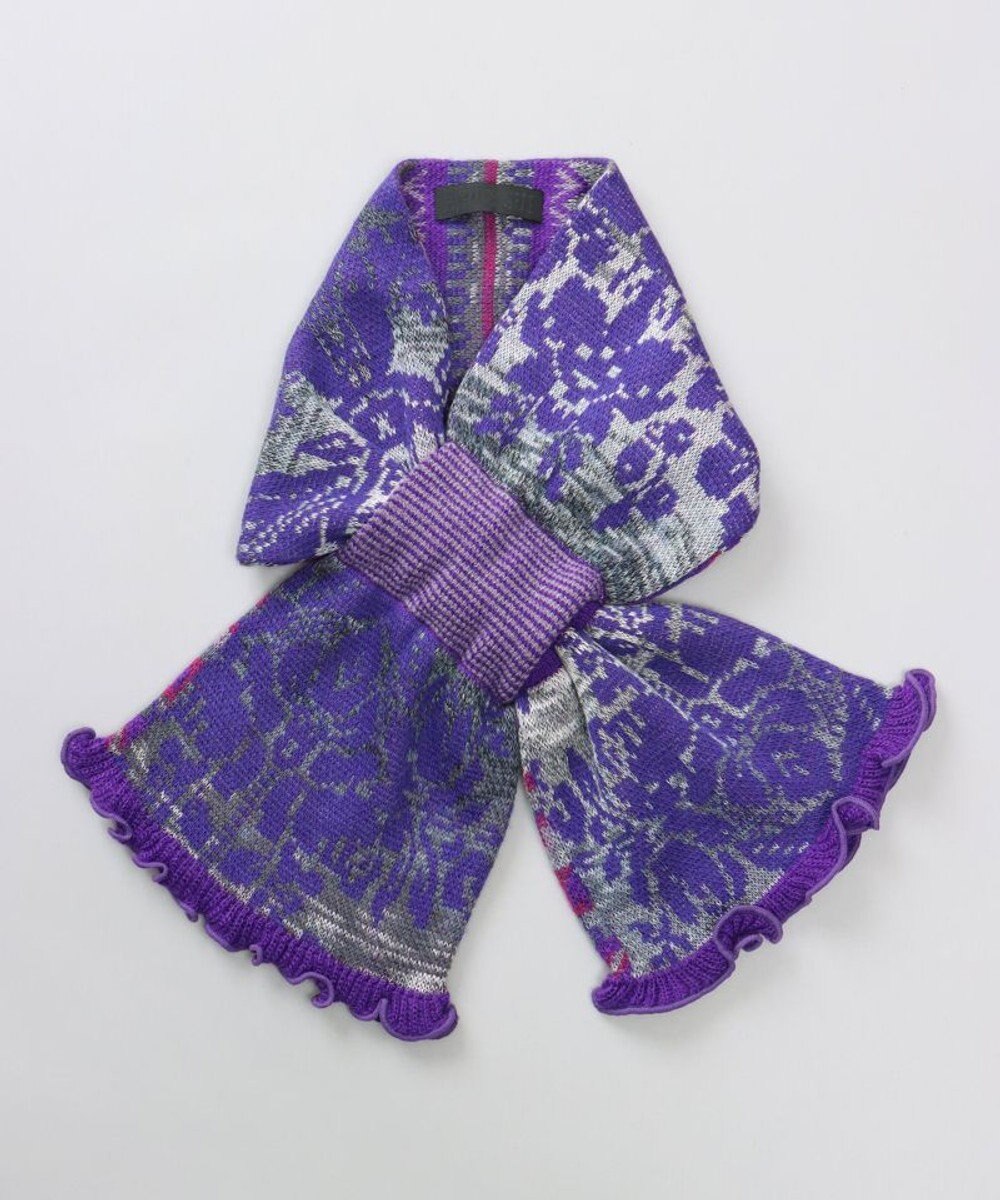 AURORA 【 ANNA SUI（アナ スイ）】ジャカードキャンディーマフラー(WASH) 