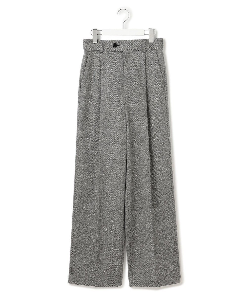 23区 シルクネップヘリンボーン ワイドパンツ 