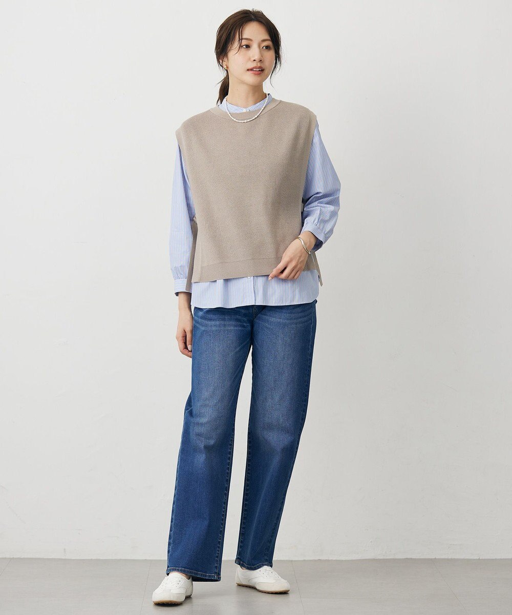 J.PRESS LADIES L 【洗える】BASIC STRETCH DENIM ボーイフィット デニム 