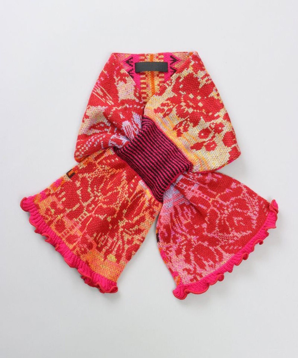 AURORA 【 ANNA SUI（アナ スイ）】ジャカードキャンディーマフラー(WASH) 