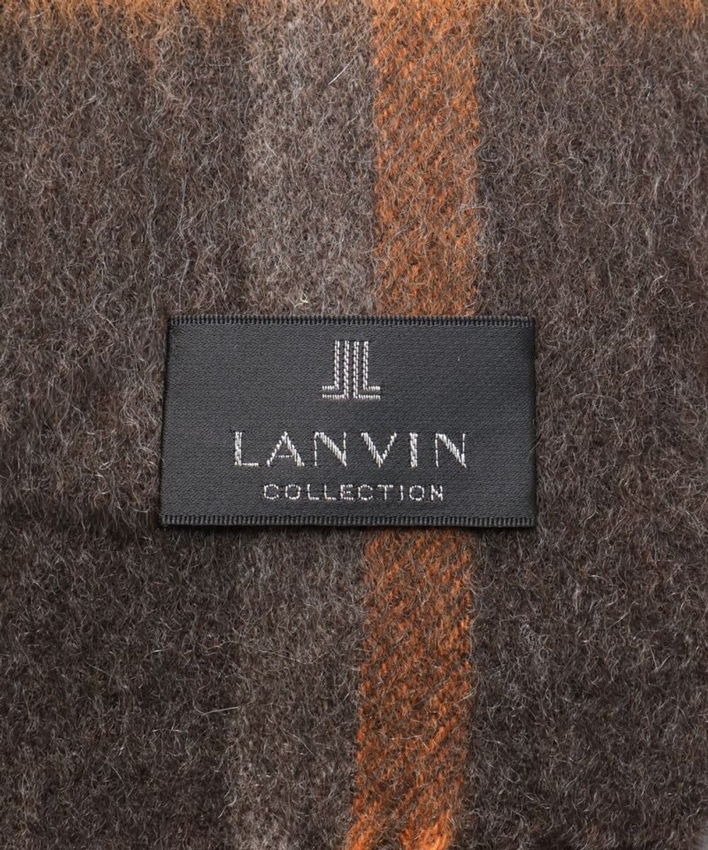 AURORA 【 LANVIN COLLECTION（ランバン コレクション） 】カシミヤ100％チェックマフラー(WASH) 
