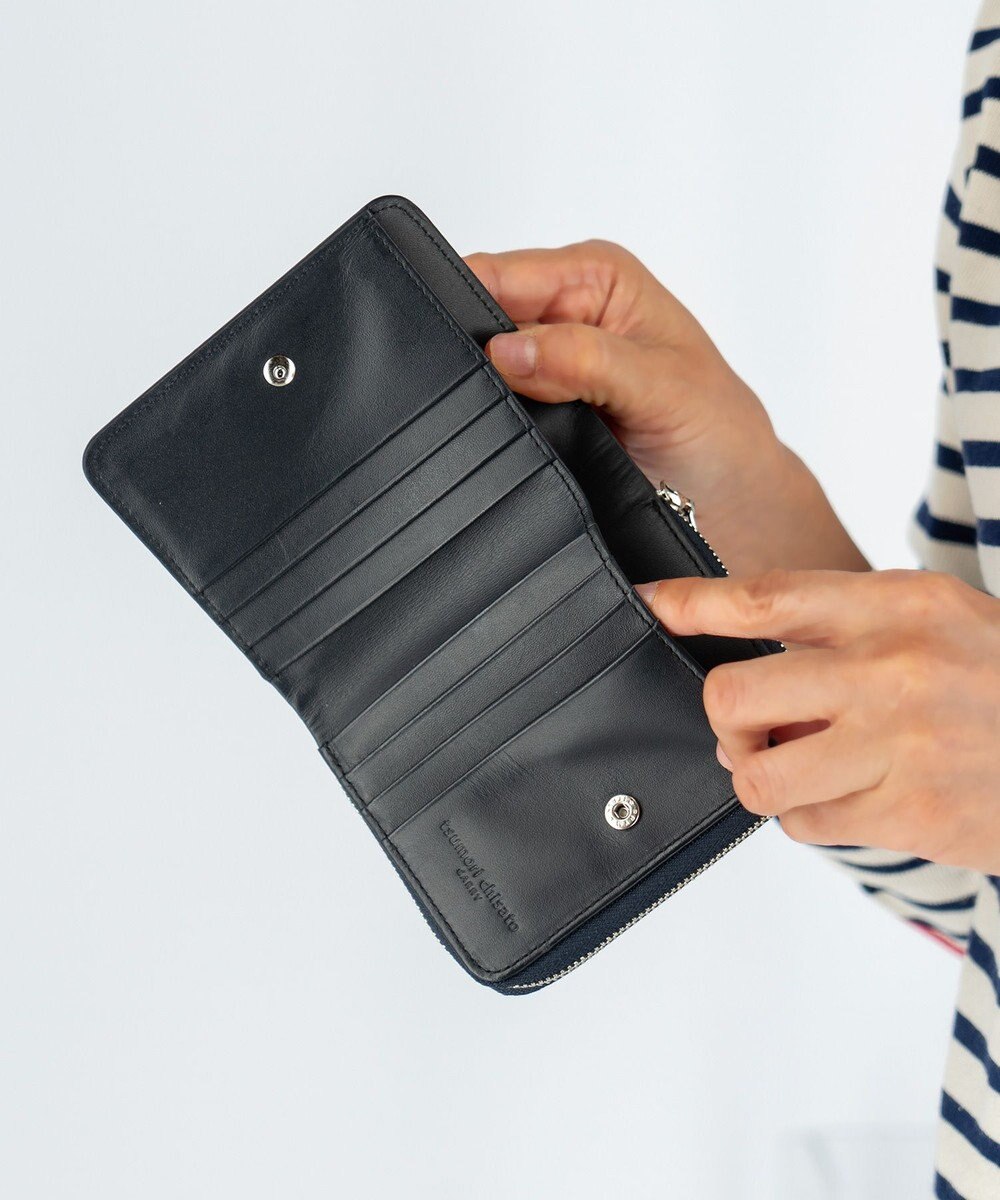 tsumori chisato CARRY ラックスtcネーム ラウンドファスナー 2つ折り財布 