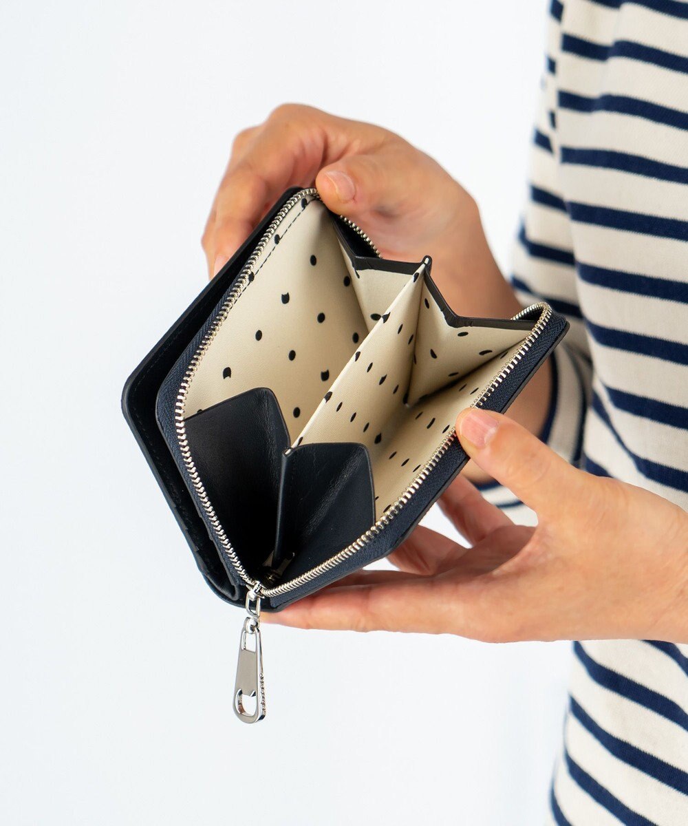 tsumori chisato CARRY ラックスtcネーム ラウンドファスナー 2つ折り財布 