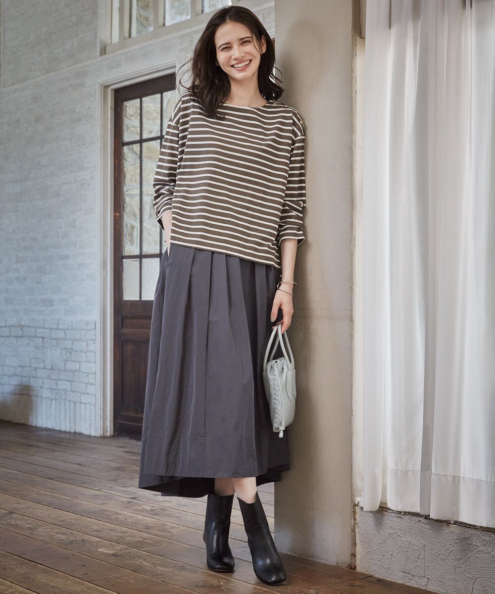 23区 S 【SLOW/一部店舗限定】ギザコットンボーダー ラウンドネックカットソー 