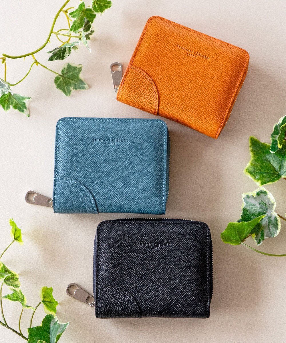 tsumori chisato CARRY ラックスtcネーム ラウンドファスナー 2つ折り財布 