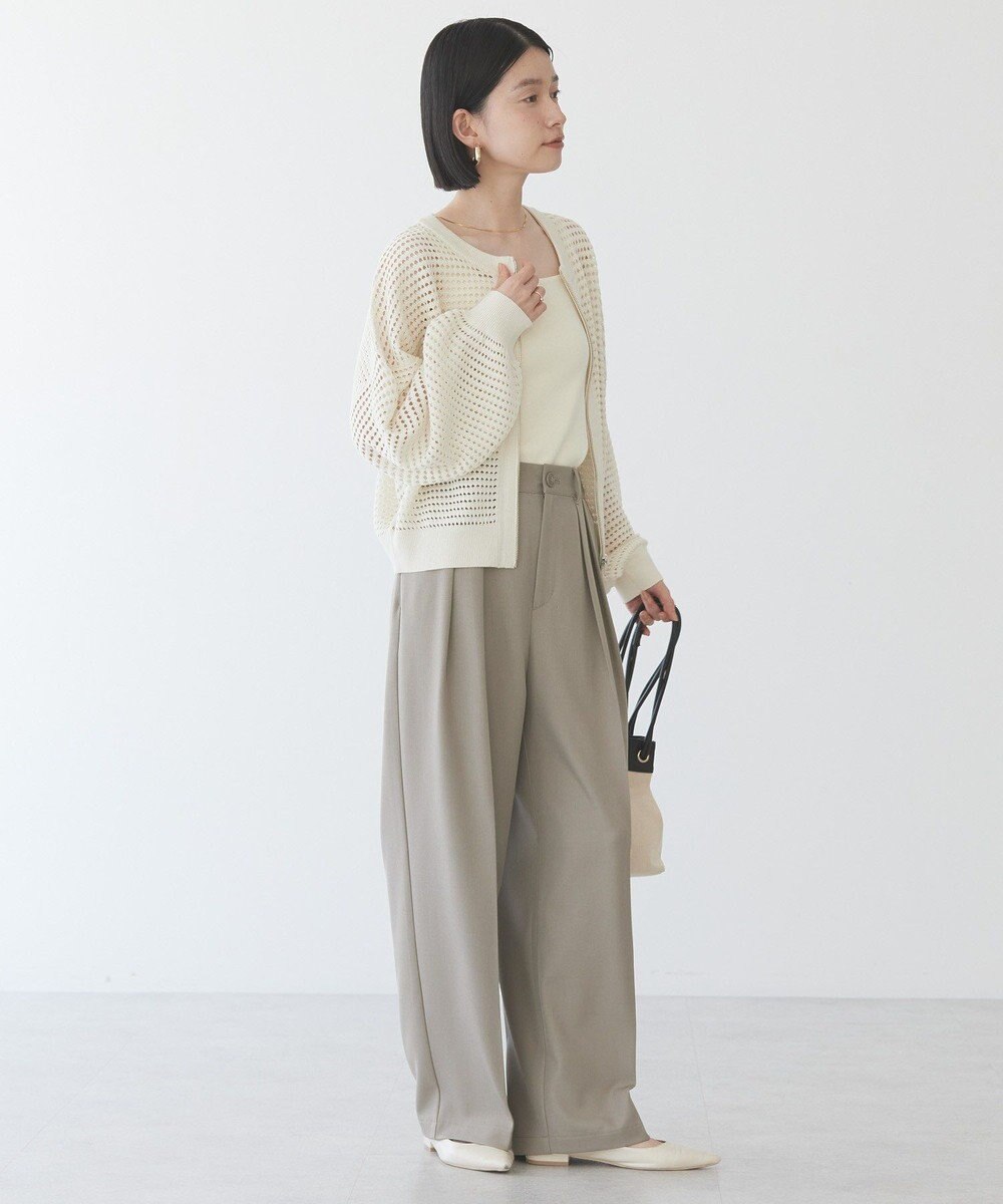 AMERICAN HOLIC ジップアップメッシュニットカーディガン 