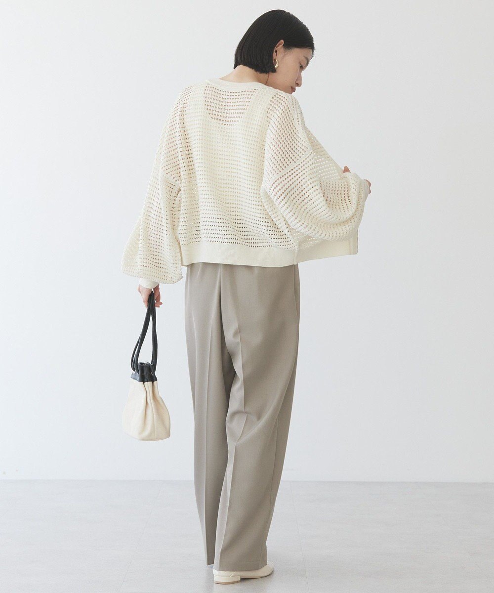 AMERICAN HOLIC ジップアップメッシュニットカーディガン 