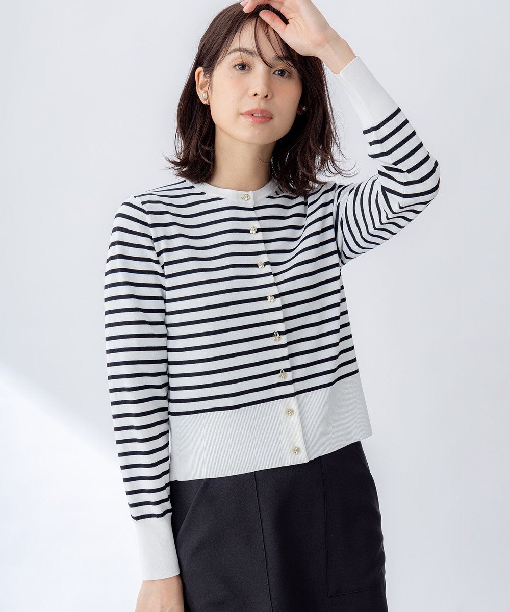 組曲 フラワーメタル ニット カーディガン 