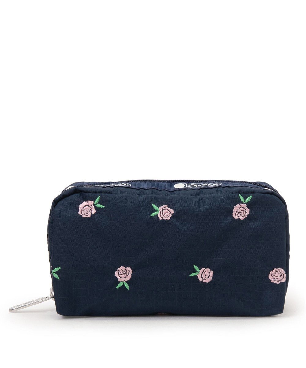 LeSportsac RECTANGULAR COSMETIC/ピンクローズエンブロイダリー 