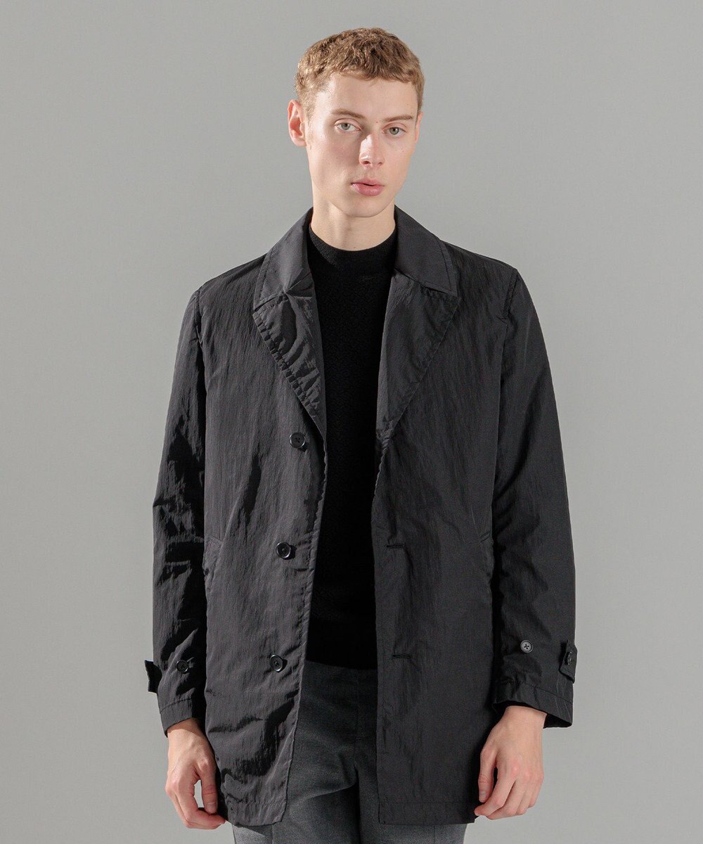 JOSEPH HOMME 【LEON 掲載】ブライトナイロンシャンブレー 　シングルブレストスプリングコート 