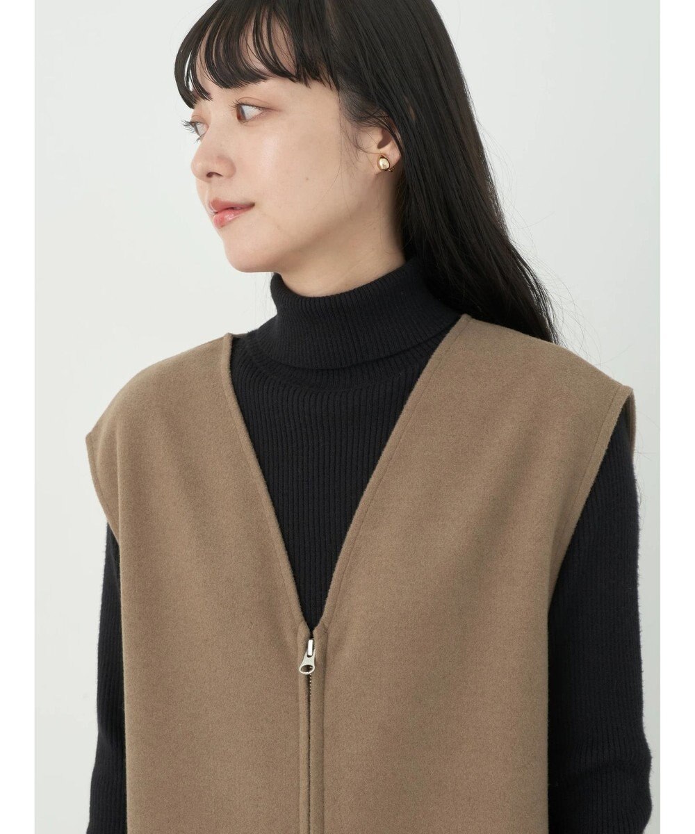 earth music&ecology 圧縮ニットＺＩＰジャンスカ 