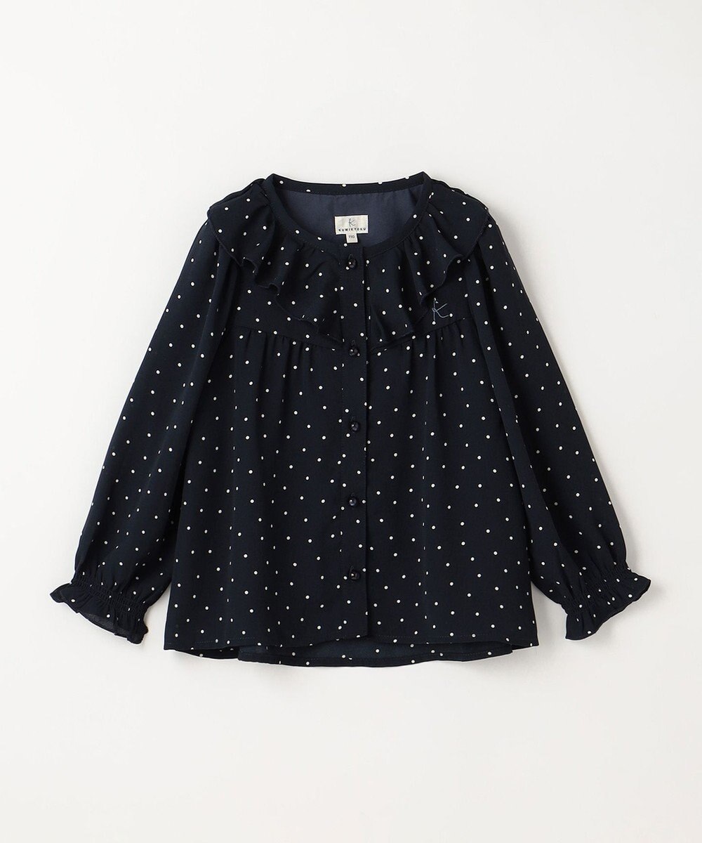 組曲 KIDS 【110-140cm】ラッフルドット ブラウス 