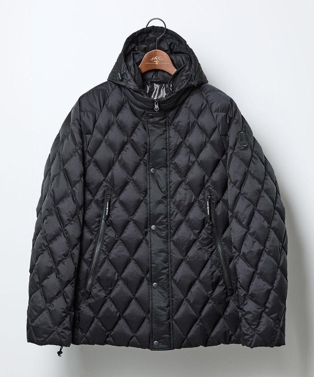 JOSEPH ABBOUD MOUNTAIN 【軽量/撥水】 フーデットキルティング ダウンブルゾン 