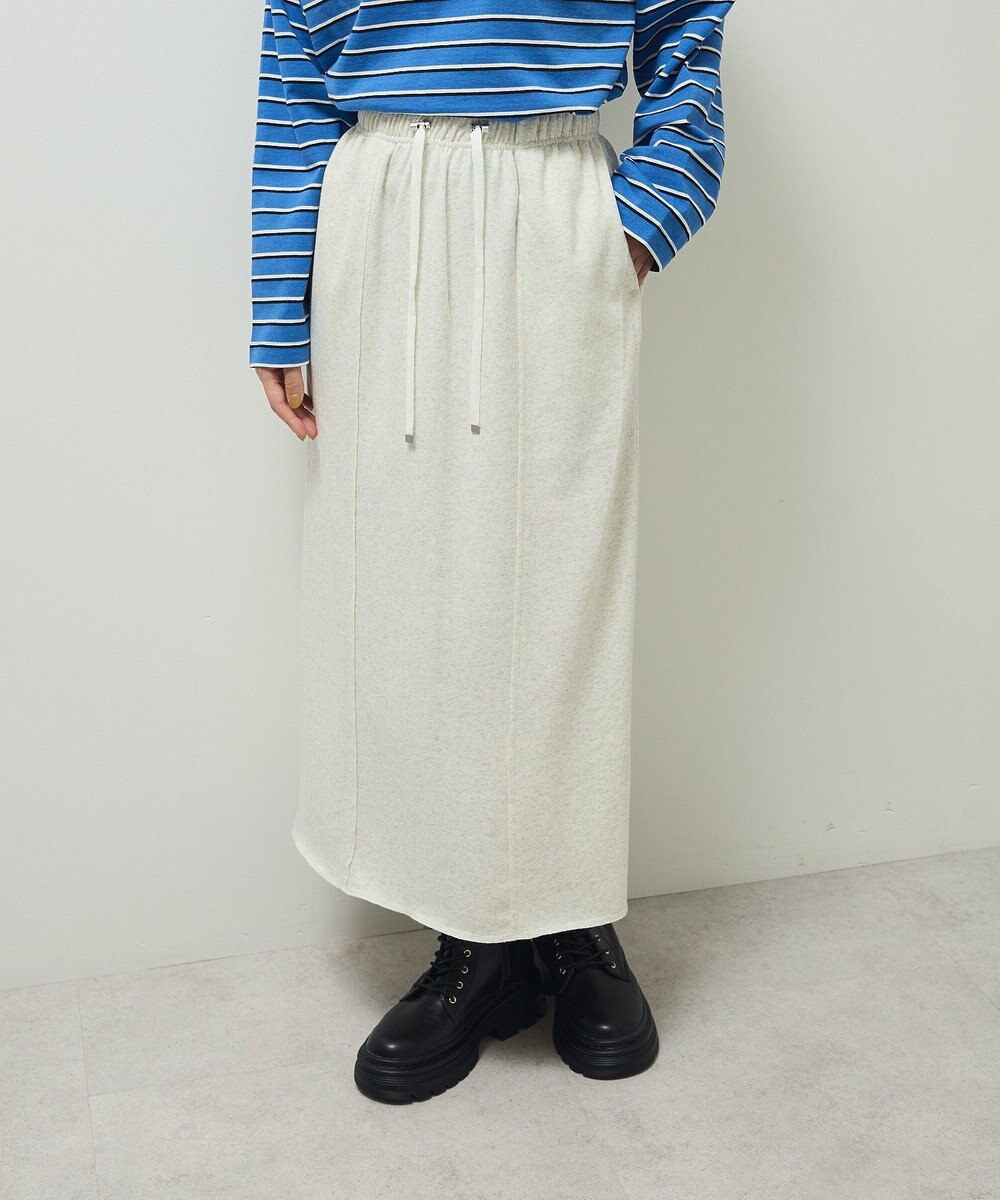 Green Parks ドロストイージーウエスト裏毛Ｉラインスカート 