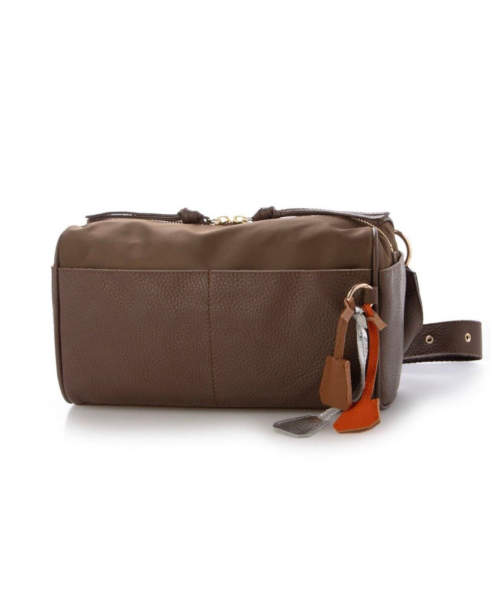 UNBILLION ペルケ perche / 牛革×ナイロンチェンジベルトキーチャームショルダー 