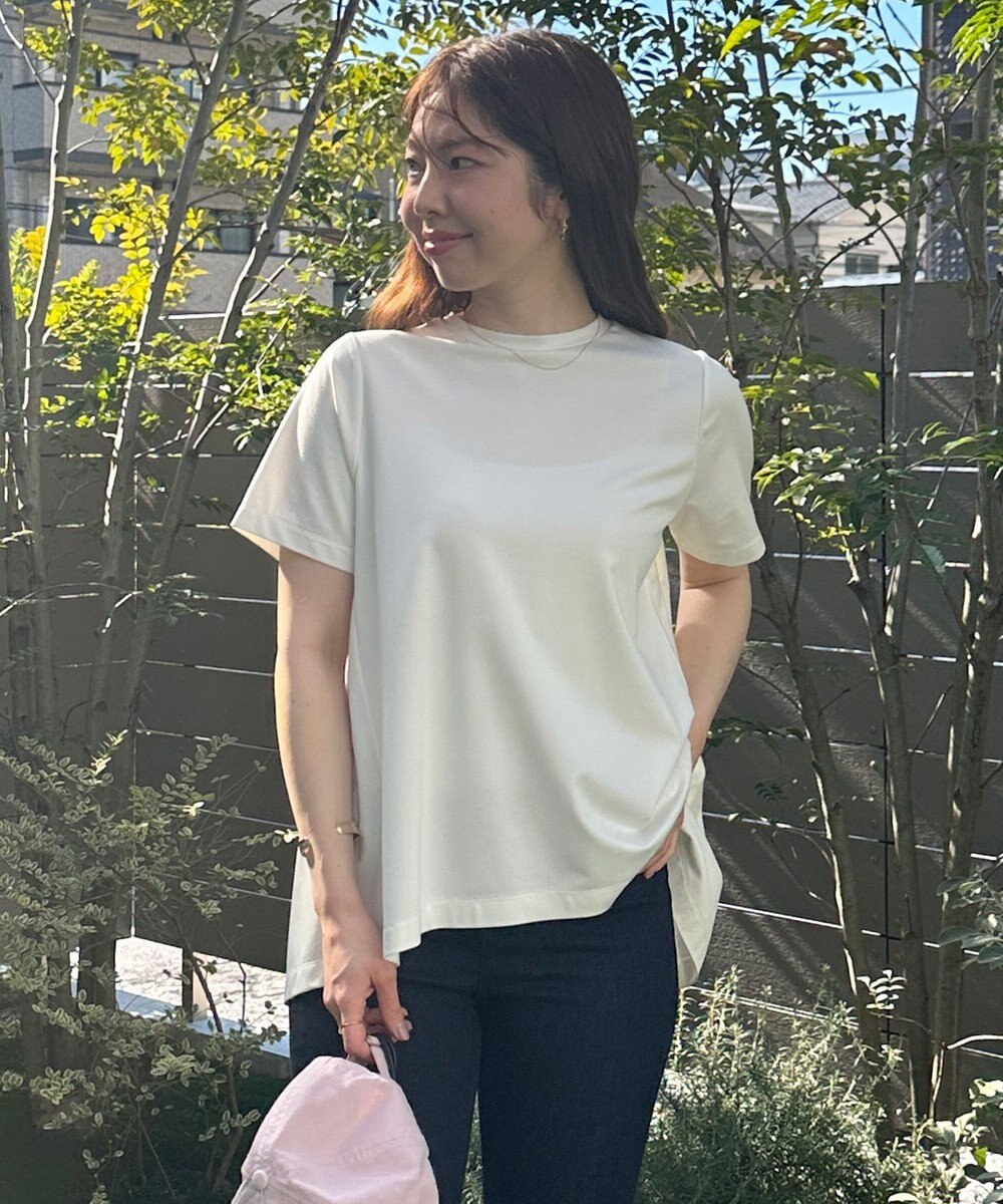 UNFILO L BEAUTY FORM-T バックフレアTシャツ 