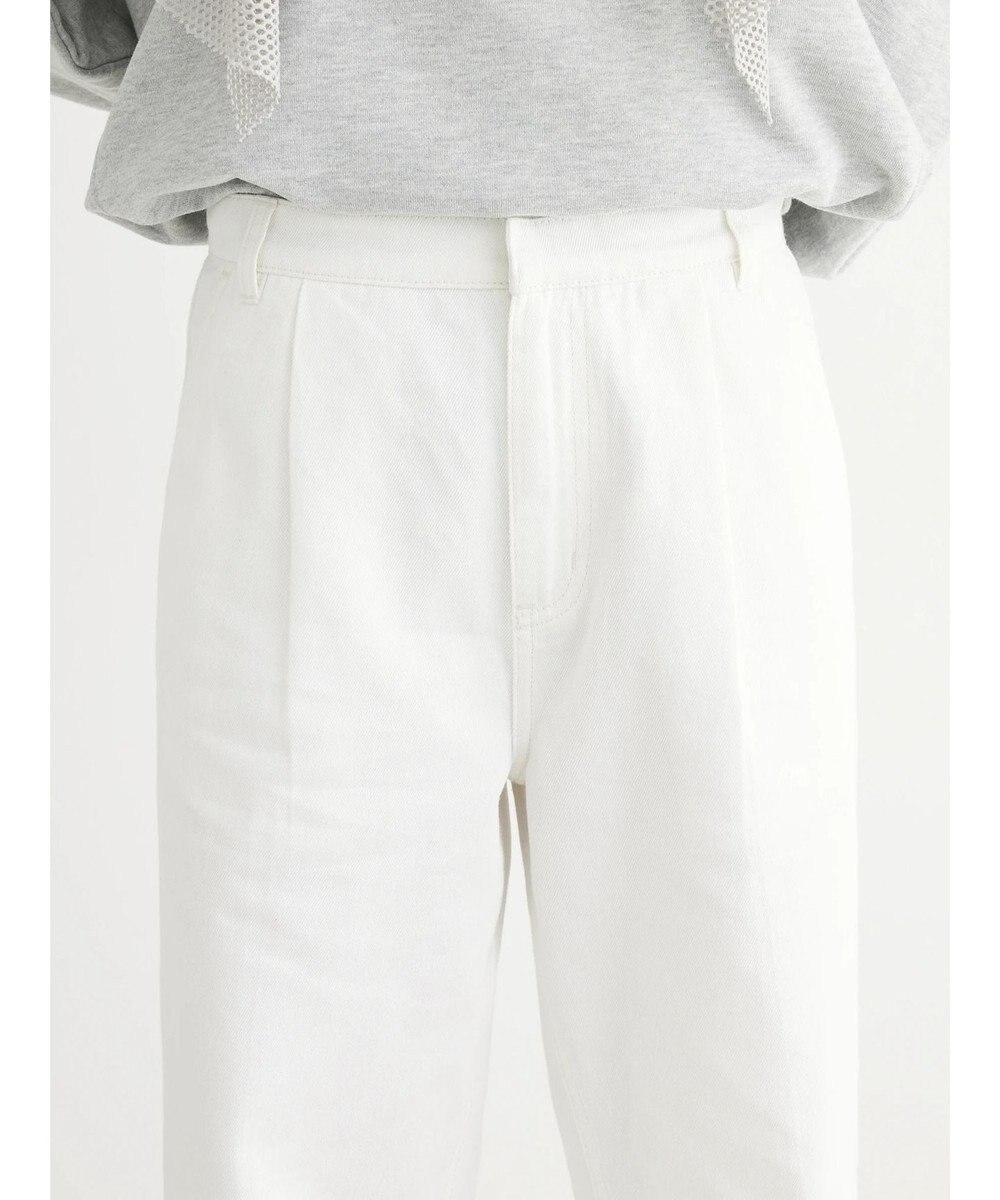 Green Parks ストレートタックデニムパンツ 