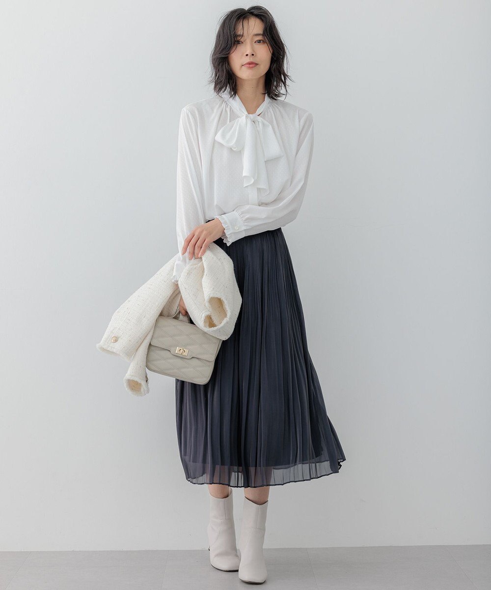 23区 S 【洗える】ドットドビーデシン ブラウス 