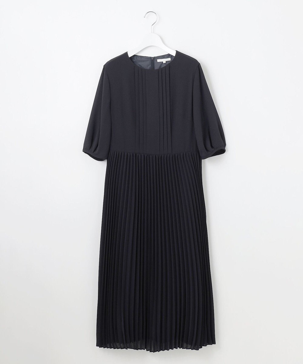 自由区 S 【洗える】シフォンプリーツ ワンピース 