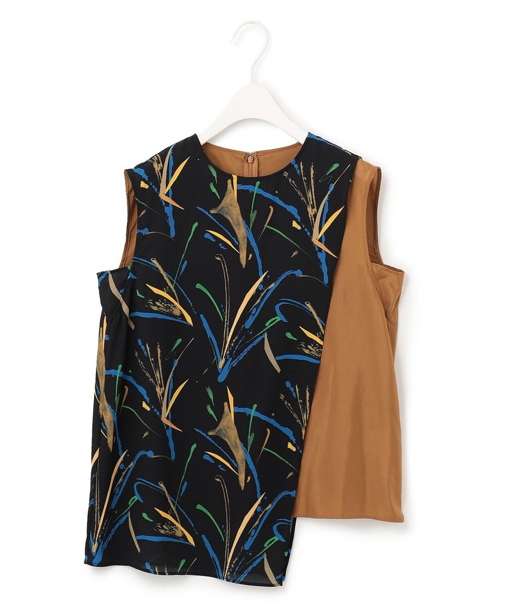 ICB 【Saki Tanakaさんコラボ】コラボプリント ノースリーブブラウス 