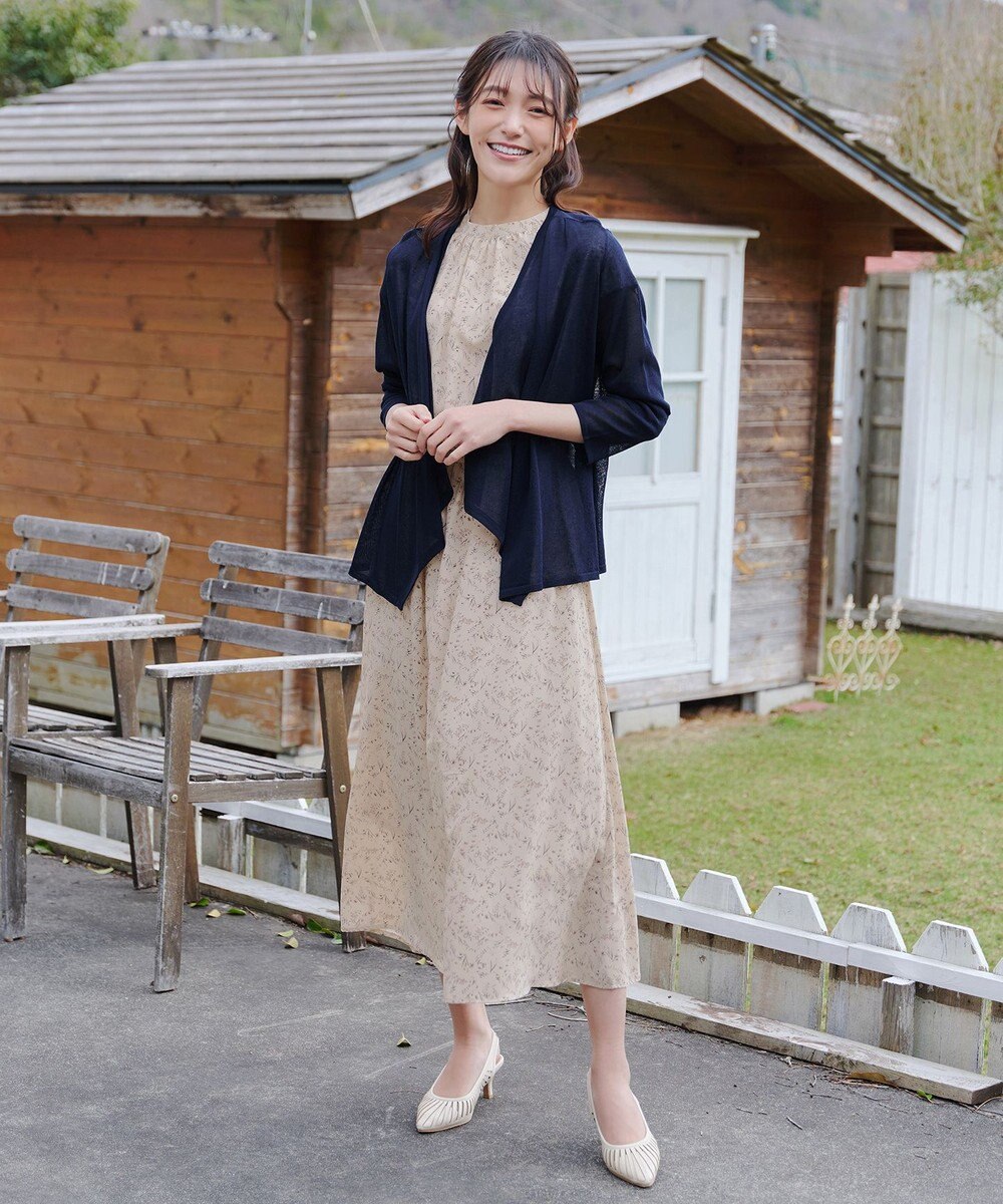 Tiaclasse 【新色追加】花柄フレンチスリーブワンピース 