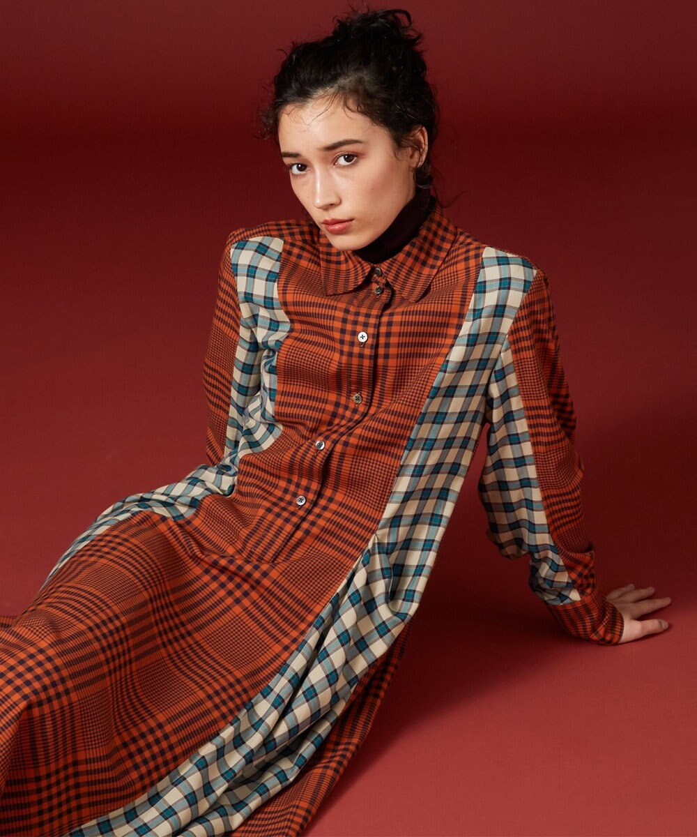 期間限定 受注生産 Web限定 ミックスアップ フリュイドチェック ワンピース Paul Smith ファッション通販 公式通販 オンワード クローゼット