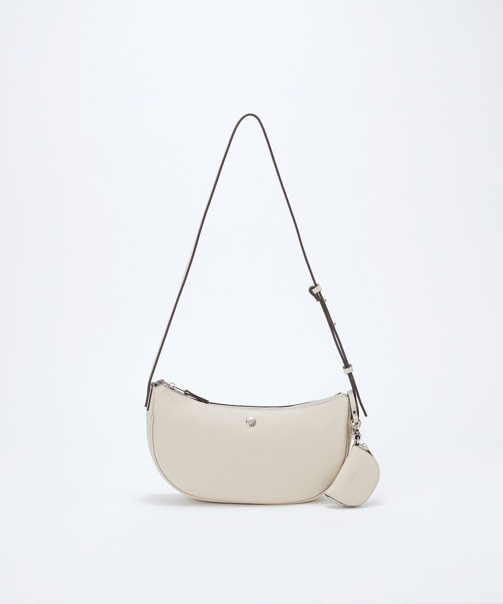 TOPKAPI 【Breath TOPKAPI】シュリンクレザー ハーフムーン ショルダーバッグ / チャーム付き 