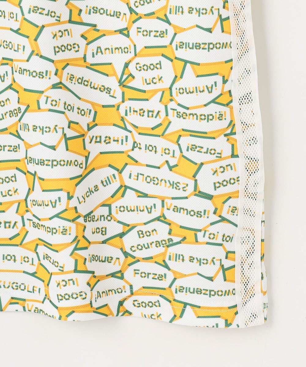 23区GOLF 【WOMEN】【吸水速乾/UVカット】YELL総柄プリントポロシャツ 