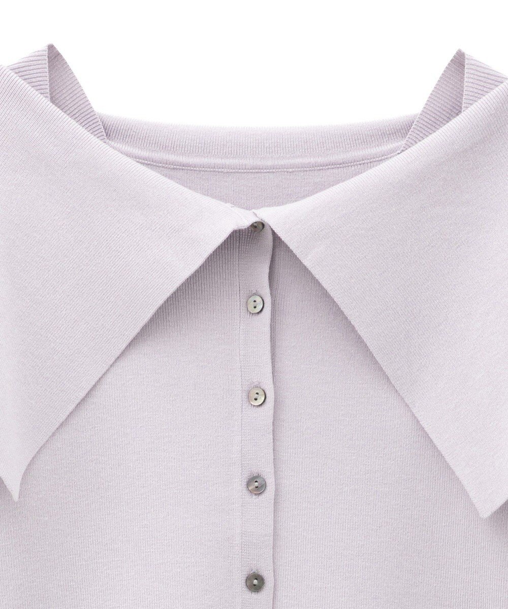 YECCA VECCA 2wayオフショルカラーカーディガン 