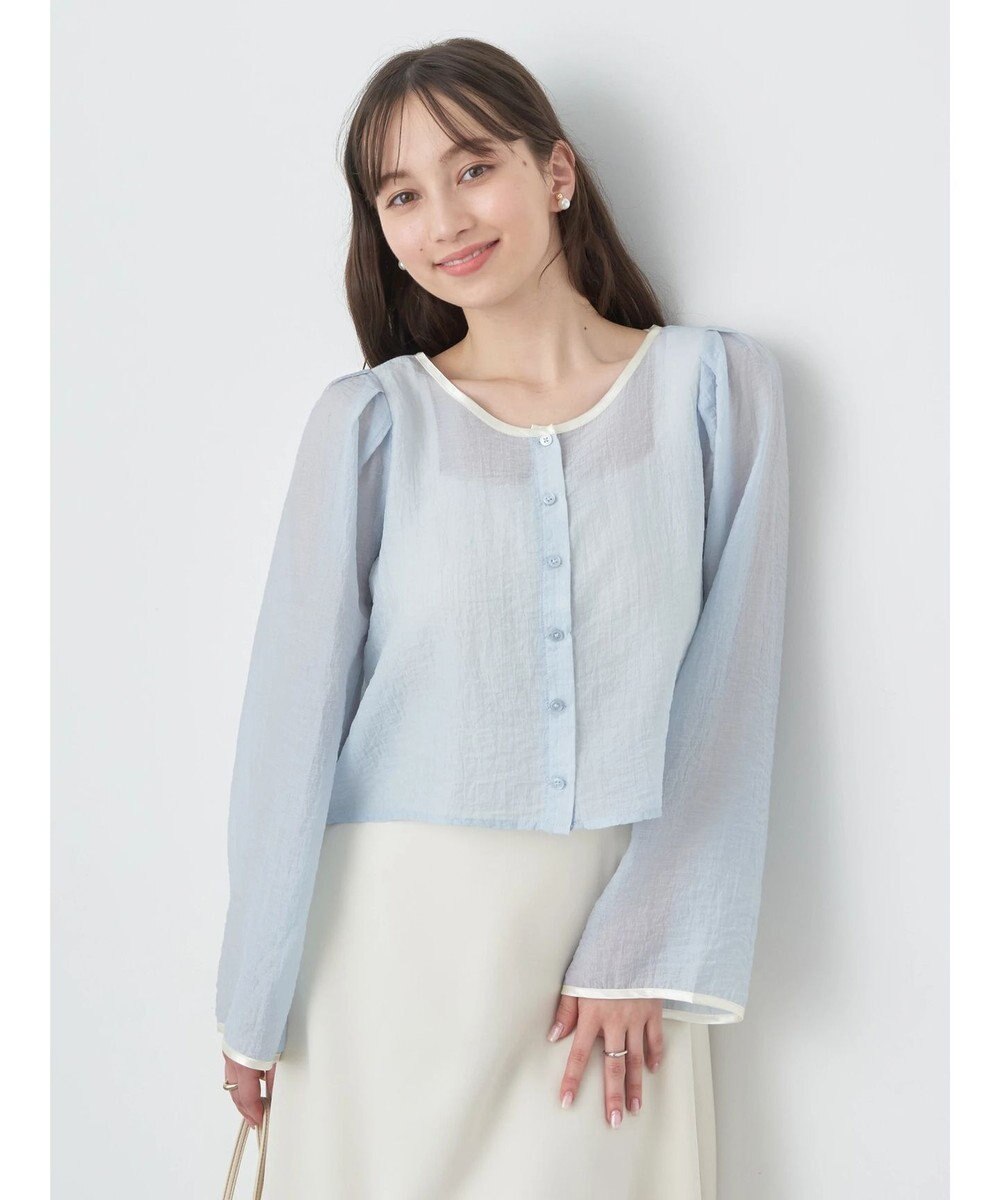 earth music&ecology シアーパイピングシャツ 