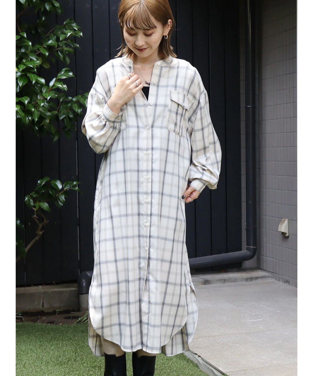 AMERICAN HOLIC イージーケアＷポケットシャツワンピース 