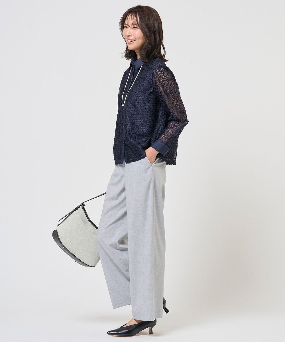 J.PRESS LADIES S ジオメトリックレース ブラウス 