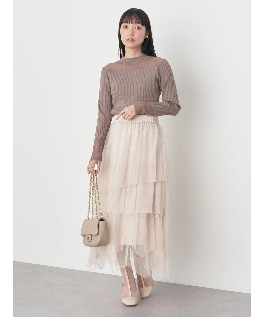 earth music&ecology 部分シアーニットプルオーバー 