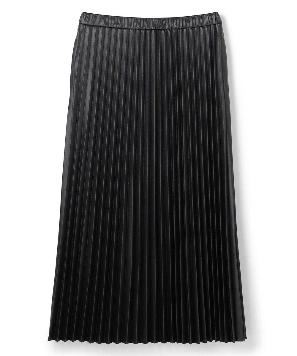 UNFILO 【野呂佳代さん着用】フェイクレザー プリーツスカート 