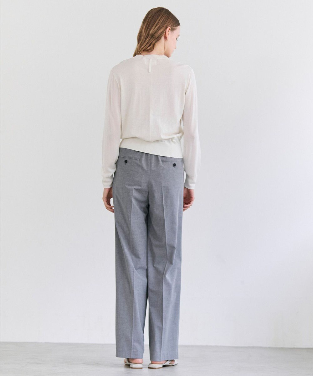 BEIGE， JULIE / コットンシルク 異素材プルオーバーニット 