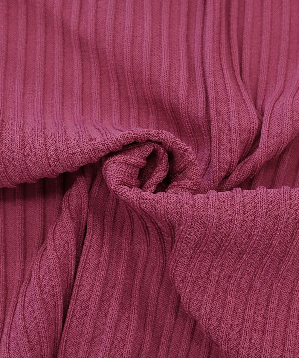 Tiaclasse 【洗える】バックリブプリーツ編みロングカーディガン 