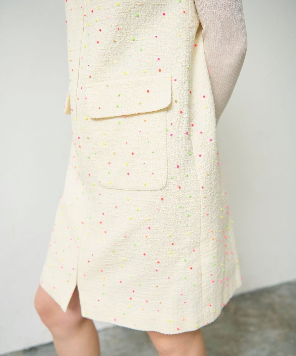 GRACE CONTINENTAL ネオンドットジャガードワンピース 