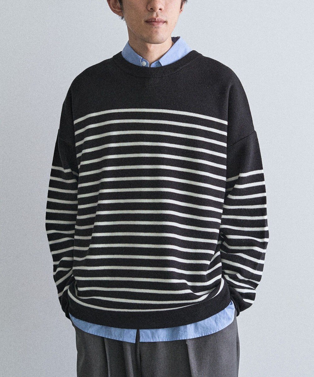 CRAFT STANDARD BOUTIQUE パネルボーダーニットプルオーバー 