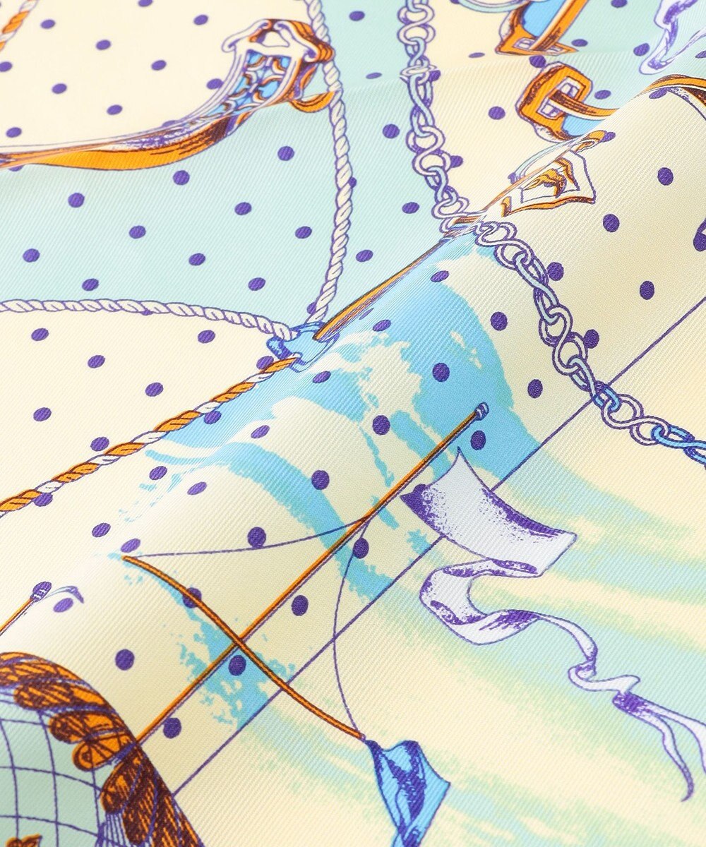 23区 manipuri ビットバルーン シルク スカーフ 