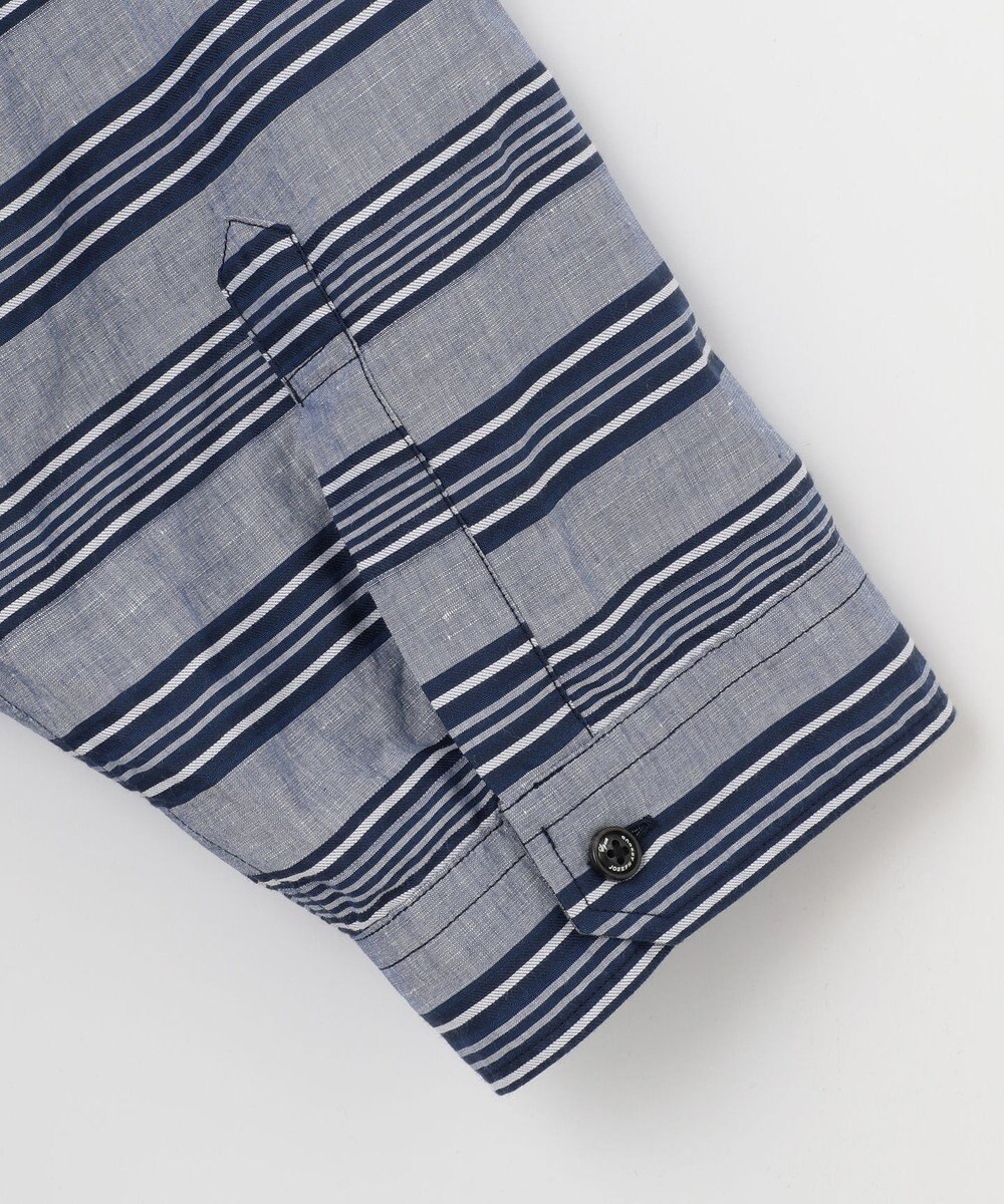 JOSEPH ABBOUD MOUNTAIN 【SPACE／UNISEX】七分袖 ランダムボーダー シャツ 