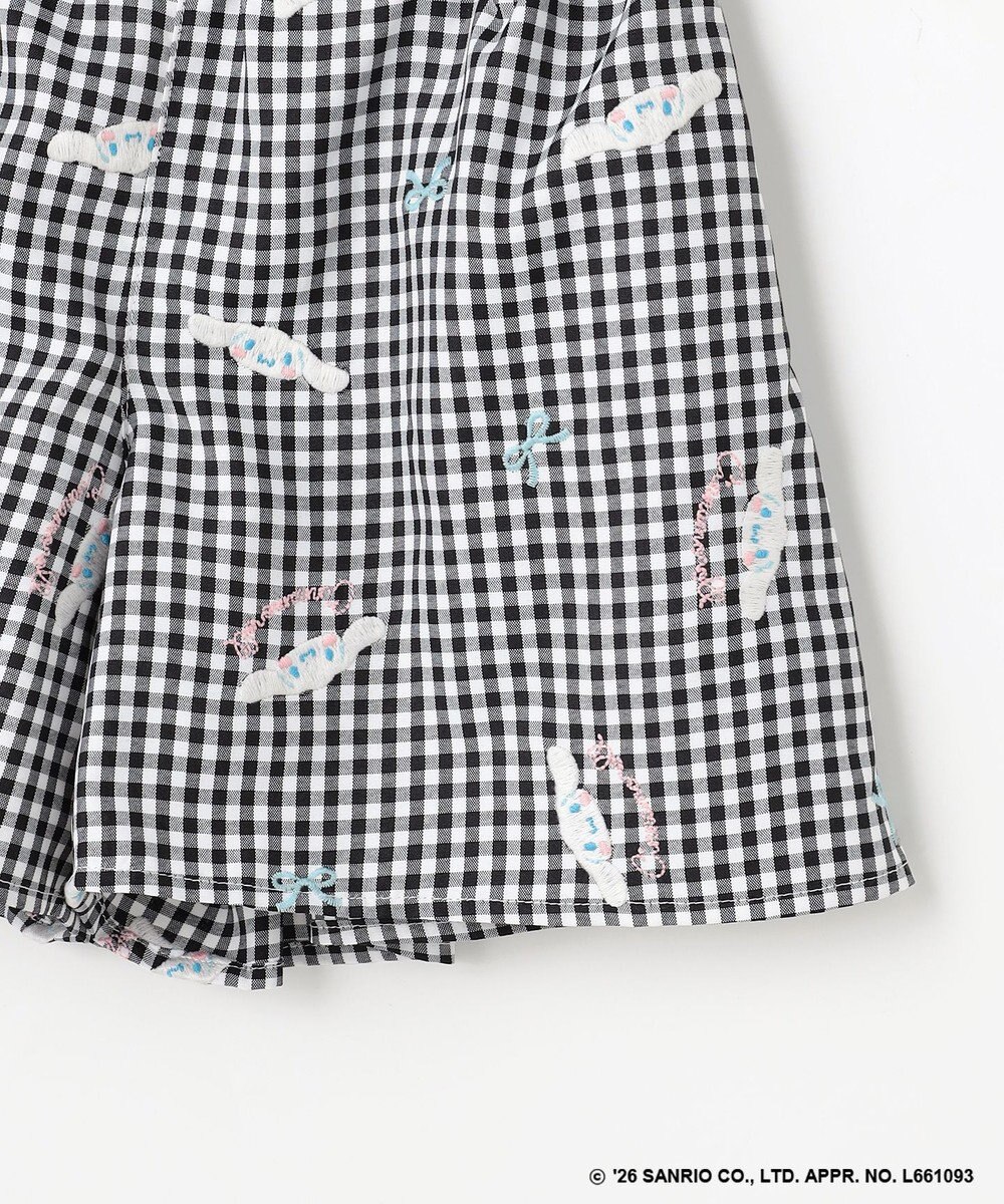 ANY KIDS 【シナモロール×ANY KIDS】刺繍 ギンガムキュロット 
