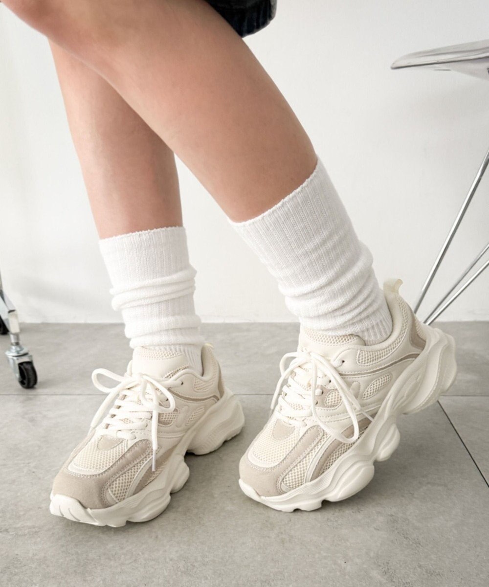 WEGO メッシュコンビ厚底スニーカー 