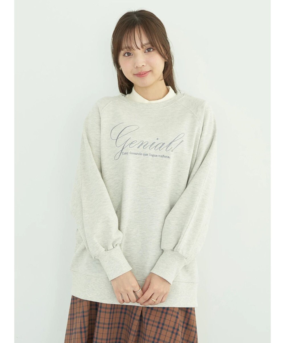 earth music&ecology 裏毛ロゴチュニック 