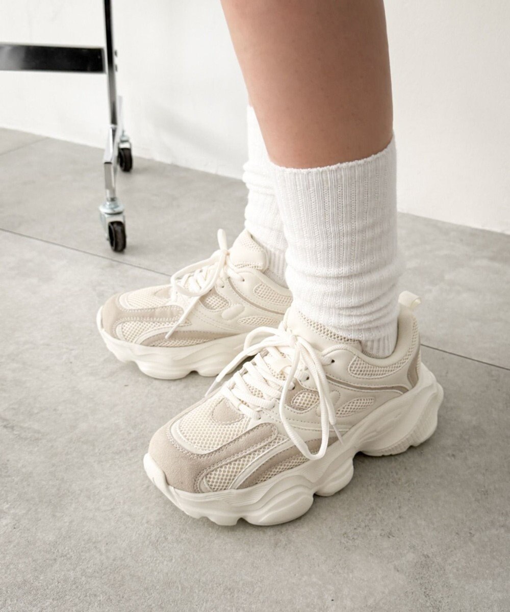 WEGO メッシュコンビ厚底スニーカー 