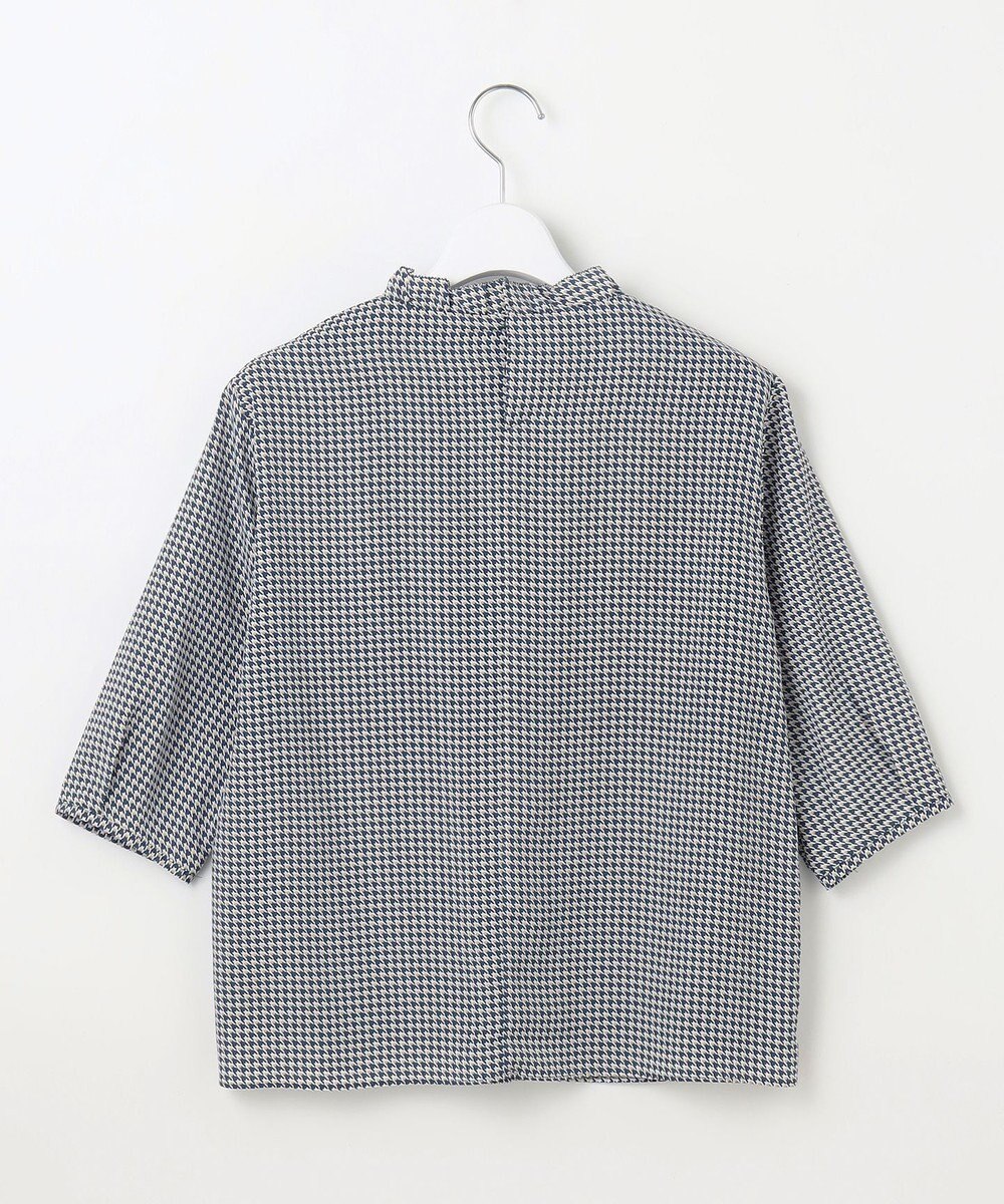 J.PRESS LADIES L 千鳥プリント フリル襟 カットソー 