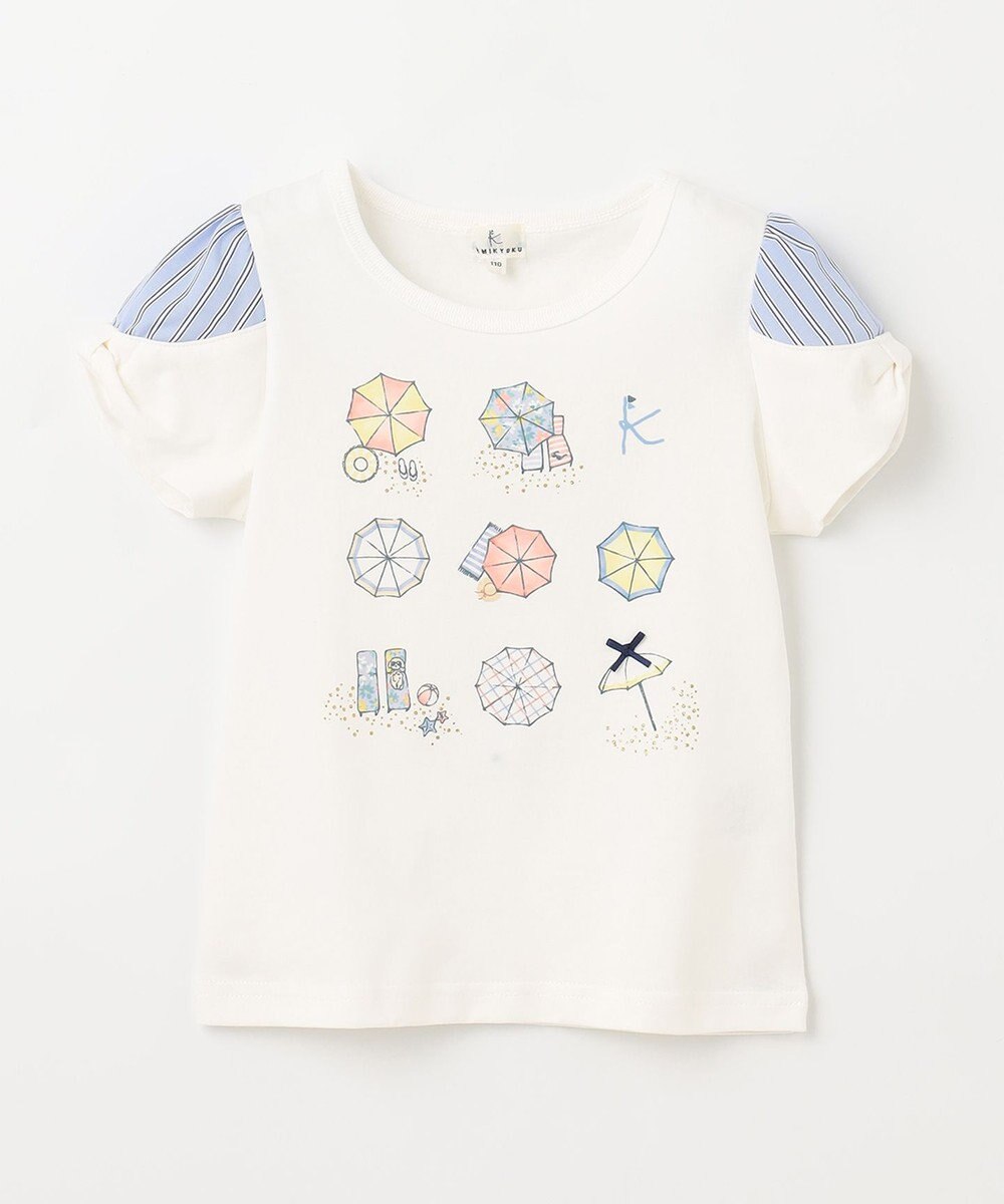 組曲 KIDS 【110-140㎝】【UVケア】パラソルアート Tシャツ 