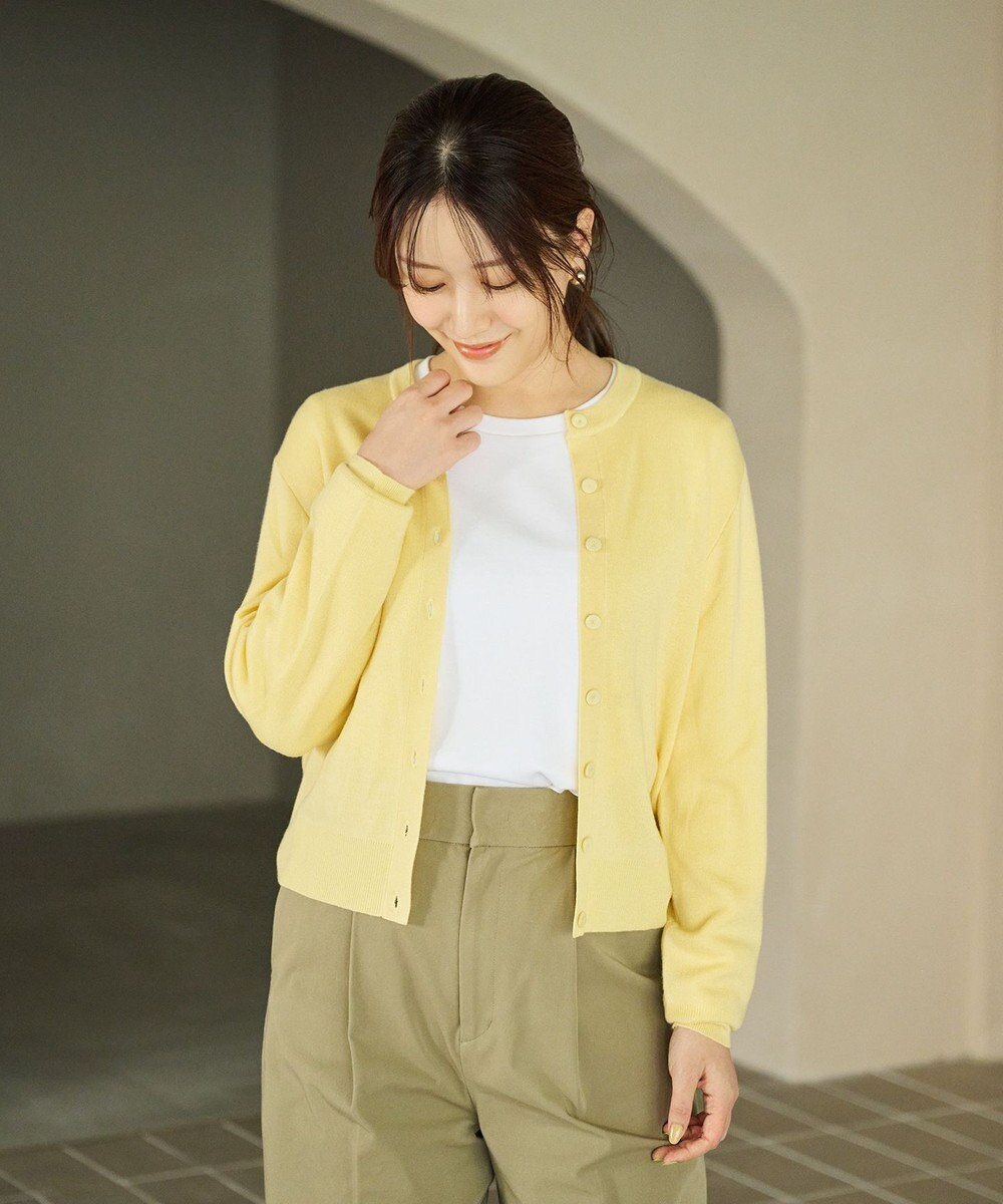 #Newans 【カシミヤ混】コンパクトニットカーディガン 