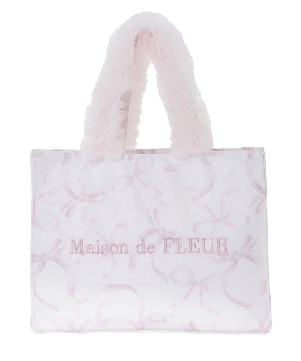 Maison de FLEUR ピンクマニアフリルスクエアトートSバッグ 
